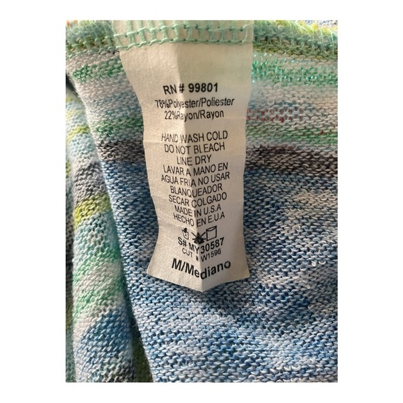 My Story Rainbow Stripe Sleeveless Tunic – M - Picture 6 of 6